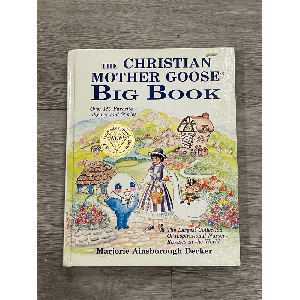 Vintage Christian Mother Goose Big Book by Marjorie Ainsborough Decker 1992